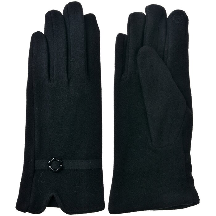 Juleeze JZGL0094Z Gants noir 9x23x1 cm 100% polyester Boucle décorative