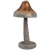 Clayre & Eef 6Y5679 Champignon décoratif Métal Gris Marron Design antique Ø14x27 cm