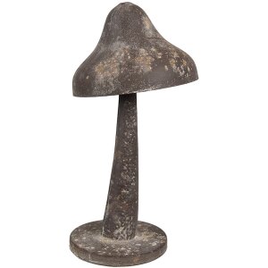 Clayre & Eef 6Y5680 Décoration champignon métal look antique Ø 14x27 cm brun