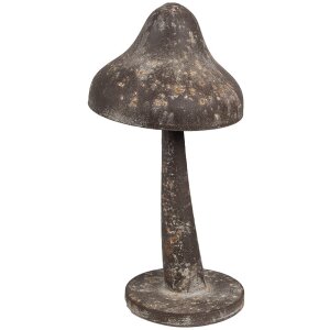 Clayre & Eef 6Y5680 Décoration champignon métal look antique Ø 14x27 cm brun