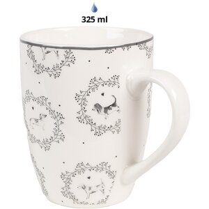 Clayre & Eef LGDMU Tasse en porcelaine Chiens Blancs...