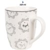 Clayre & Eef LGDMU Tasse en porcelaine Chiens Blancs Gris 325 ml style campagnard