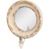 Clayre & Eef 62S304 Miroir mural avec lampe Shabby Chic Beige 38x14x47 cm E14