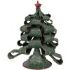 Clayre & Eef 65870 Sapin de Noël Décoration Métal Vert Rouge Ø 21x24 cm