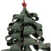 Clayre & Eef 65870 Sapin de Noël Décoration Métal Vert Rouge Ø 21x24 cm