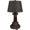 Clayre & Eef 6LMC0089 Lampe de table bois fer Ø35x64 cm brun noir E27 60W