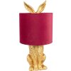 Clayre & Eef 6LMC0099GOVBU Lampe de table Lapin Or Rouge Ø 20x43 cm E27 60W