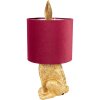 Clayre & Eef 6LMC0099GOVBU Lampe de table Lapin Or Rouge Ø 20x43 cm E27 60W