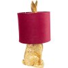 Clayre & Eef 6LMC0099GOVBU Lampe de table Lapin Or Rouge Ø 20x43 cm E27 60W