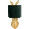 Clayre & Eef 6LMC0099GOVGR Lampe de table design lapin or vert Ø 20x43 cm E27