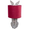 Clayre & Eef 6LMC0099VBU Lampe de table design lapin rouge Ø 20x43 cm E27 60W