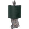 Clayre & Eef 6LMC0099VGR Lampe de table Design Lapin Vert Ø 20x43 cm E27 60W