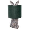 Clayre & Eef 6LMC0099VGR Lampe de table Design Lapin Vert Ø 20x43 cm E27 60W