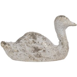 Clayre & Eef 6TE0547 Décoration Canard blanc or pierre 15x5x9 cm