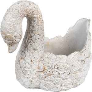 Clayre & Eef 6TE0548 Pot de fleurs cygne 19x11x15 cm...