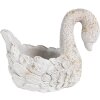 Clayre & Eef 6TE0548 Pot de fleurs cygne 19x11x15 cm blanc or