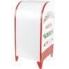 Clayre & Eef 6Y5676 Boîte aux lettres sur pied blanc rouge fer 20x20x41 cm