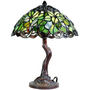 LumiLamp 5LL-6343 Lampe de table Tiffany Vert...