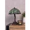 LumiLamp 5LL-6343 Lampe de table Tiffany Vert Ø25x31 cm E14 max 2x25W Verre