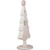 Clayre & Eef 6PR4219 Décor Sapin de Noël rose Polyrésine 12x9x25 cm