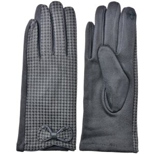 Juleeze JZGL0100 Gants 9x23x1 cm gris Pied-de-poule Boucle