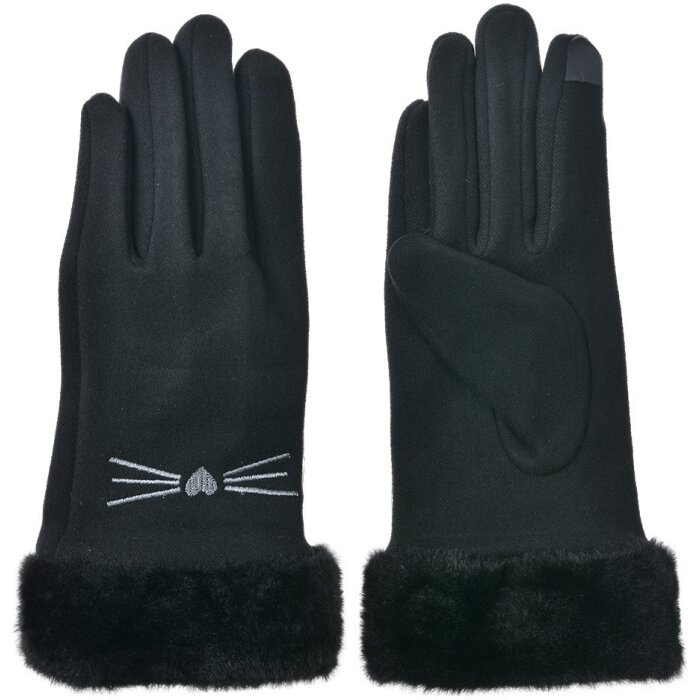 Juleeze JZGL0102Z Gants design chat noir 9x23x2 cm