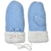 Juleeze JZGL0103 Gants Bleu Blanc Design Chat 10x23x3 cm Doudou