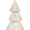 Clayre & Eef 65868 Arbre de décoration Noël Ø12x32 cm Blanc Marron Fer Bois