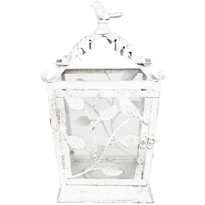 Clayre & Eef 6Y5670 Lanterne Antique Blanc Métal Verre 20x20x35cm