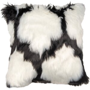 Clayre & Eef KT021.352 Housse de coussin blanc noir...