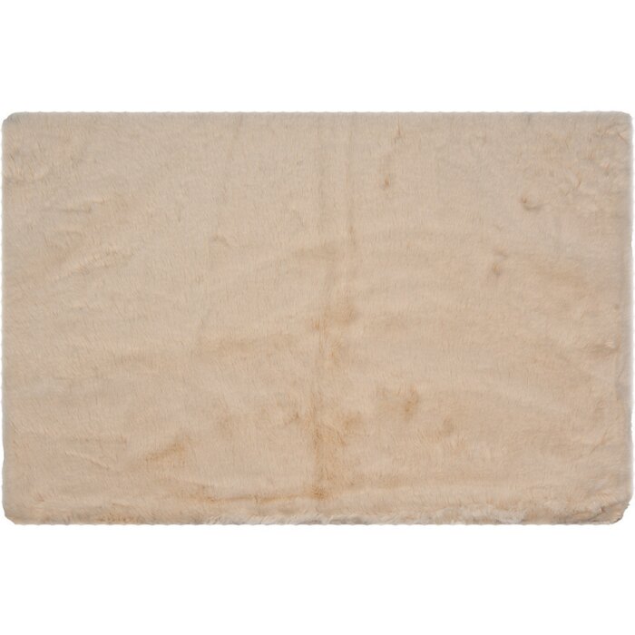 Clayre & Eef KT080.068BE Tapis de bain beige 40x60x2 cm polyester antidérapant