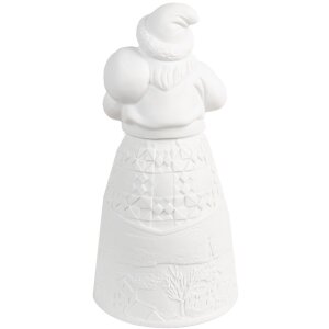 Clayre & Eef 6CE1748 Père Noël Décoration Porcelaine LED Ø9x19cm 3xAAA