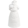 Clayre & Eef 6CE1748 Père Noël Décoration Porcelaine LED Ø9x19cm 3xAAA