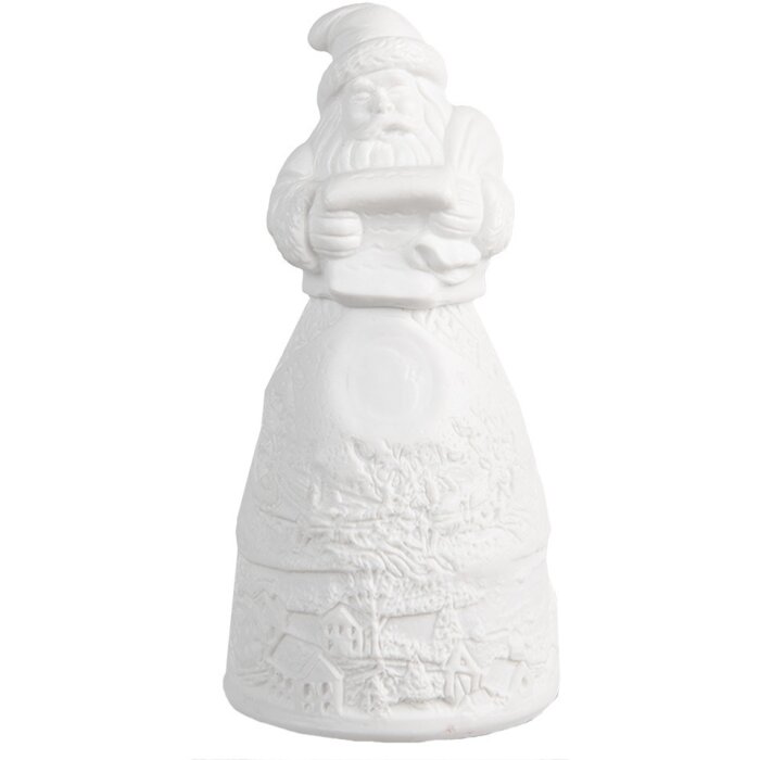 Clayre & Eef 6CE1749 LED Père Noël Porcelaine Blanc Ø 5x11 cm