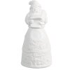 Clayre & Eef 6CE1749 LED Père Noël Porcelaine Blanc Ø 5x11 cm