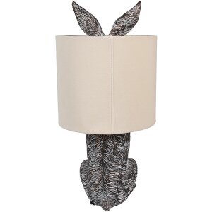 Clayre & Eef 6LMC0099VBE Lampe de table design lapin Ø20x43cm E27 60W Marron Beige