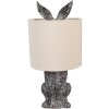 Clayre & Eef 6LMC0099VBE Lampe de table design lapin Ø20x43cm E27 60W Marron Beige