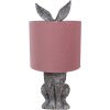 Clayre & Eef 6LMC0099VP Lampe de table Lapin Ø20x43 cm Marron Rose E27 60W