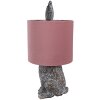 Clayre & Eef 6LMC0099VP Lampe de table Lapin Ø20x43 cm Marron Rose E27 60W