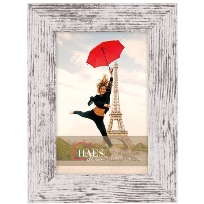 Haes Deco Cadre photo SP001106 Paris blanc/marron 10x15 cm MDF aspect bois