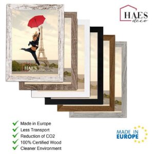 Haes Deco Cadre photo SP001106 Paris blanc/marron 10x15 cm MDF aspect bois