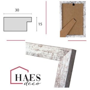 Haes Deco Cadre photo SP001106 Paris blanc/marron 10x15 cm MDF aspect bois