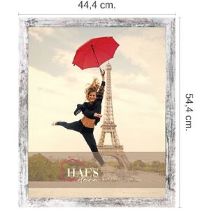 Haes Deco Cadre photo SP001406 Paris White/Brown 40x50 cm imitation bois verre acrylique