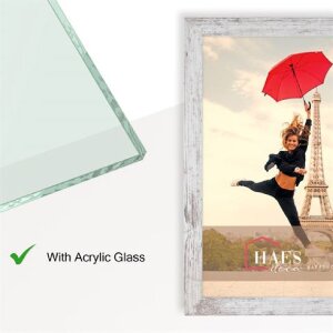 Haes Deco Cadre photo SP001406 Paris White/Brown 40x50 cm imitation bois verre acrylique