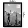 Haes Deco EF2B Easy Frame Cadre photo en plastique noir 13x18 cm