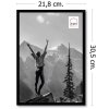 Haes Deco EF11B Easy Frame Cadre photo en plastique noir A4 21x29,7 cm