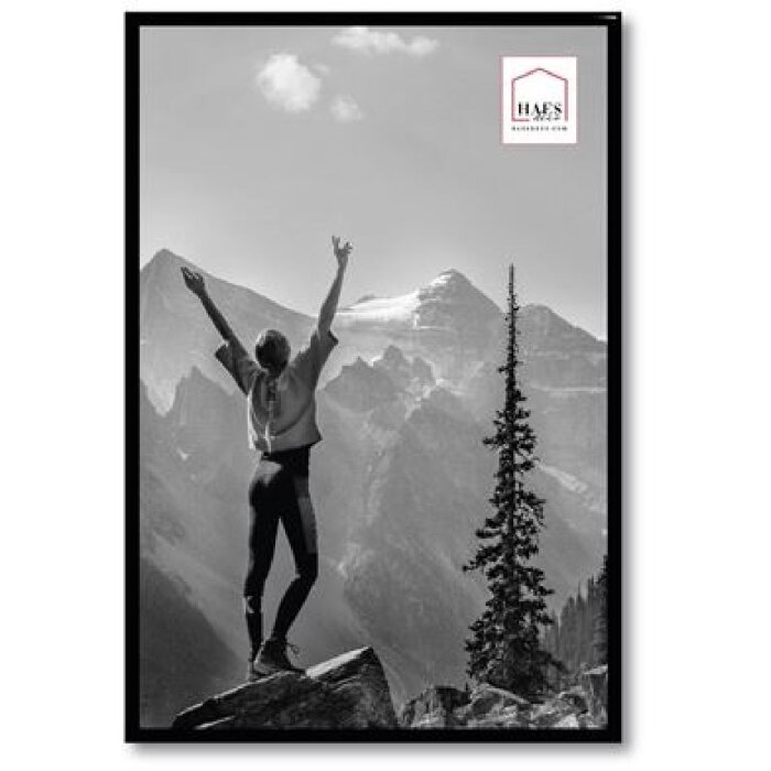 Haes Deco Cadre photo plastique Easy Frame Noir 30x45 cm Profil arrondi