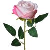 Clayre & Eef 6PL0317P Fleur artificielle Rose Rose Vert Ø 8x52 cm Plastique