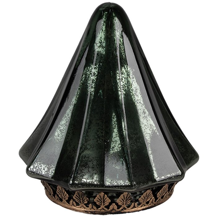 Clayre & Eef 6GL4570GR LED Sapin de Noël Vert Ø 14x16 cm à piles