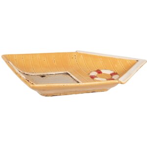 Clayre & Eef 6CE1867 Assiette Jaune Beige 25x17x3 cm...